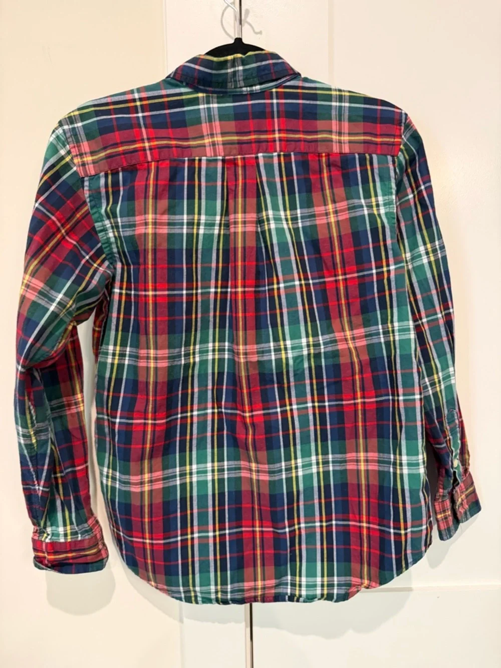Ralph Lauren Plaid Tartan Button Down Shirt Boys Sz L (14 16)